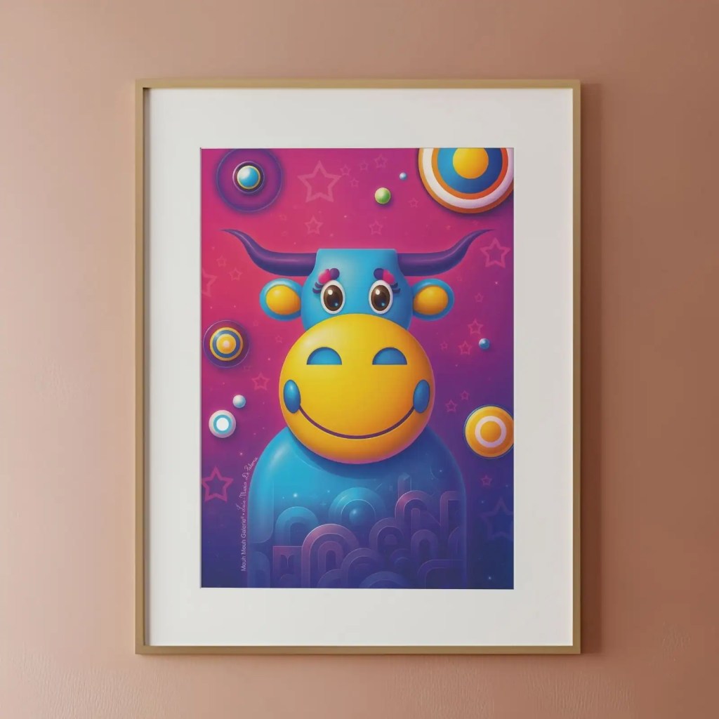 Affiche Vache Cosmique